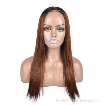 Tuneful factory price with 6*2closure wigs 100% brazilian human hair wigs straight natural color and T33color